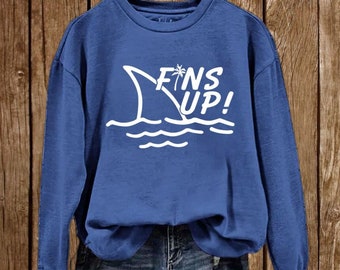 Fins Up Jimmy Buffett Sweatshirt - Memorial Shirt - Parrotheads Gift