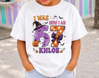 Custom 6 7 Birthday Girl Halloween Youth Shirt, Funny 7th Birthday Meme, 67 Tee