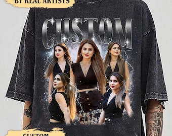 Custom 90s Graphic T-shirt, Vintage Bootleg Rap Tee, Mineral Wash
