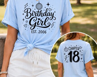 Custom Birthday Girl Shirt, Chapter 18 Tee, Personalized Birthday Gift