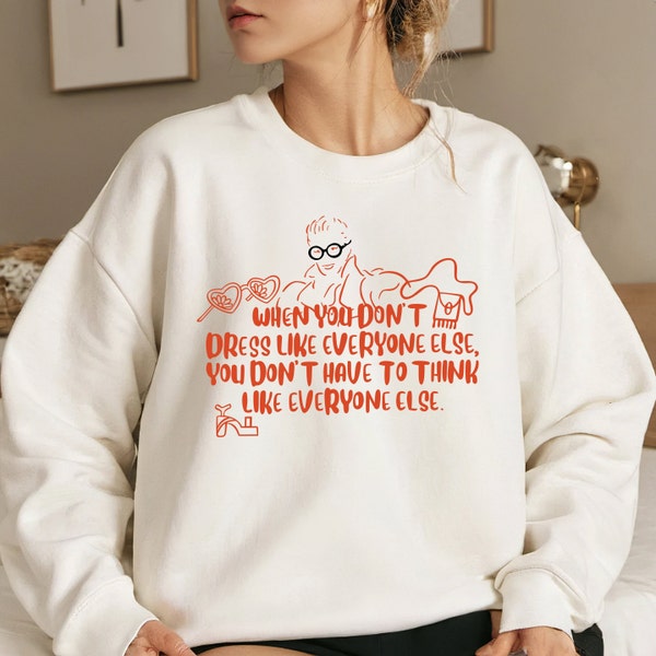 Iris Apfel Sweatshirt, RIP Iris Apfel 1921 - 2024 T-shirt, When You Don't Dress Like Everyone Else Long-Sleeve, Gift For Mother's Day