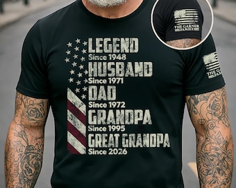 Personalized Legend Husband Dad Grandpa GreatGrandpa Shirt, Custom Nick Name And Year, Greatgrandpa Gift