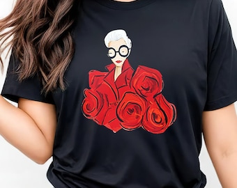 T-shirt Iris Apfel, felpa RIP Iris Apfel 1921 - 2024, manica lunga Iris Apfel Memorial