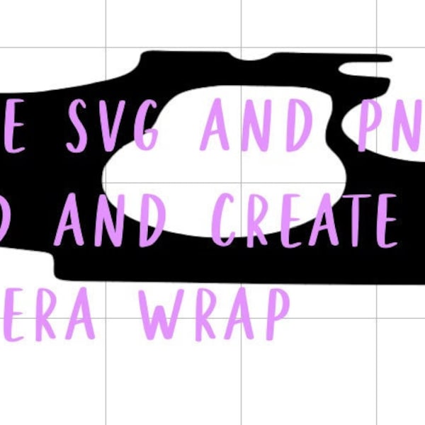 Digital file -SVG and PNG file for Kodak fun saver DIY camera wrap, wedding camera, cricut project camera, disposable camera, bachelorette