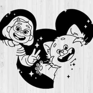 Drehen rot Mei Lee SVG, roter Panda SVG, Disneyland drehen rot SVG Digital Download SVG