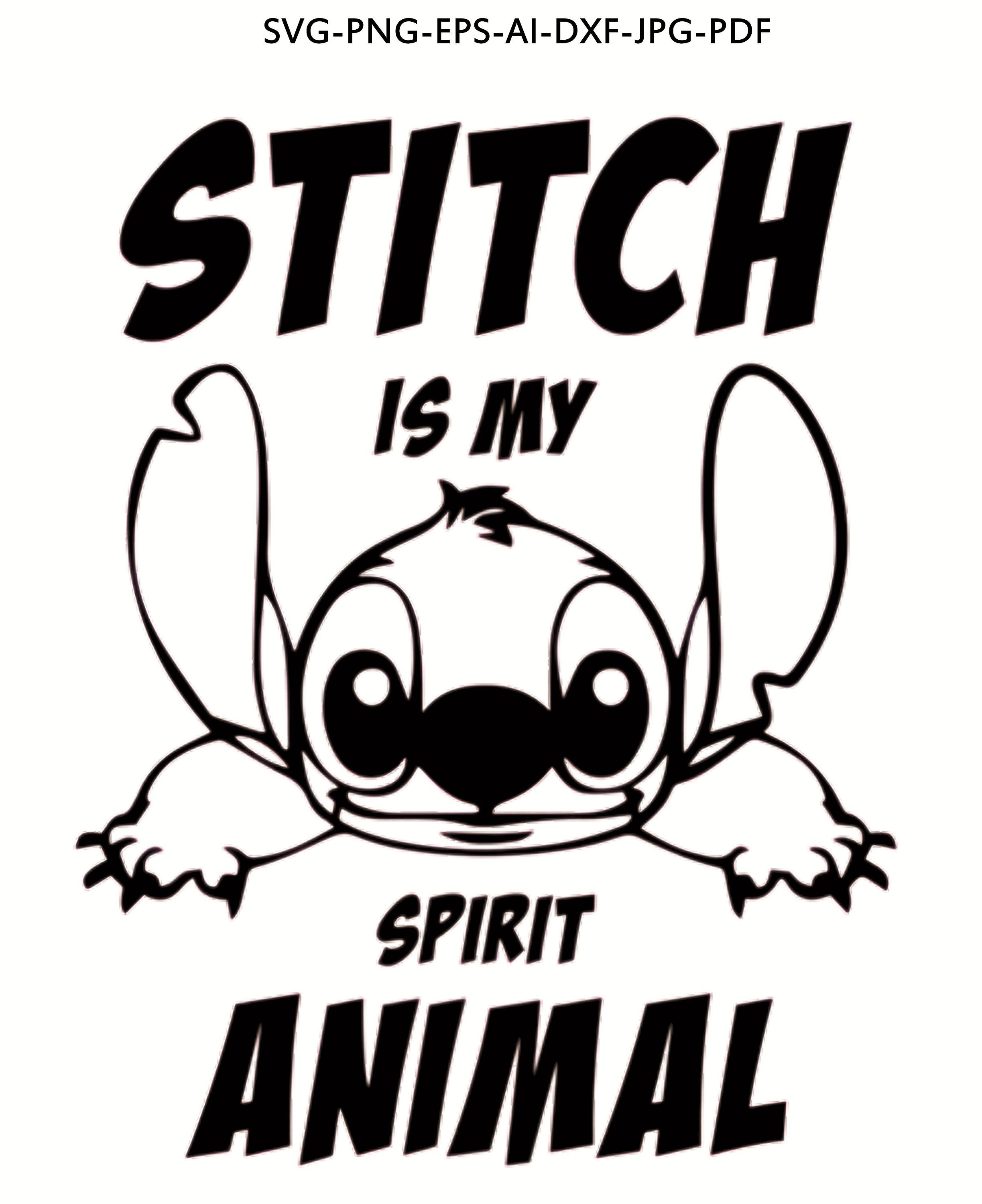 Stitch is My Spırıt Anımal Svg, Cute Stitch Svg, Cricut Svg, Vinyl Cut