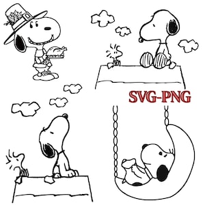 Snoopy Datei / Snoopy / Charlie Brown Datei / Snoopy Clipart / Erdnuss Datei / Snoopy Cricut / Snoopy Silhouette / Woodstock/Snoopy Koch/Hund SVG