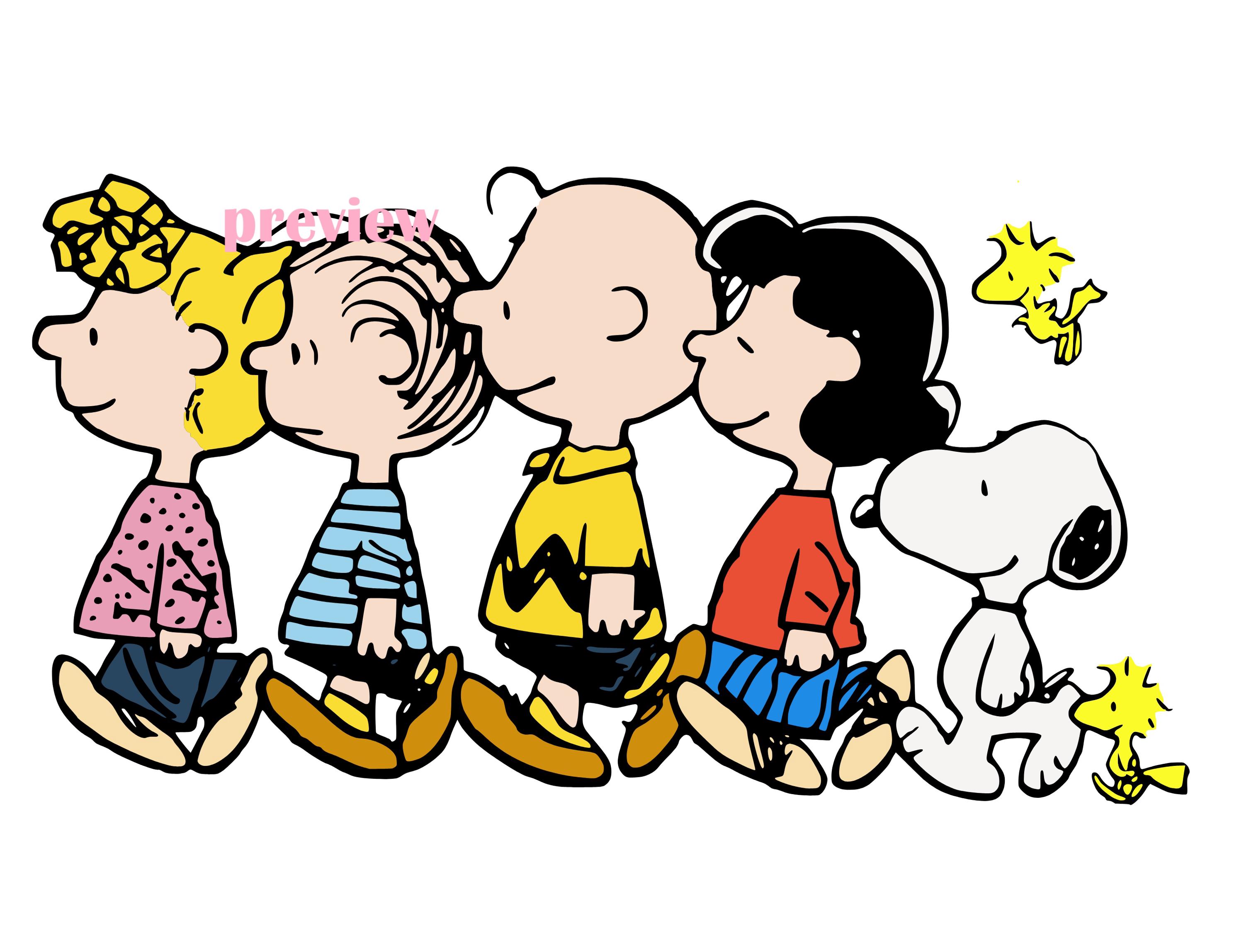 Snoopy gang Svg / Charlie Brown Svg / Snoopy Clipart / Peanuts Svg / Snoopy Cricut / Snoopy Silhouette/ Woodstock/Snoopy Cook/Dog SVG #2