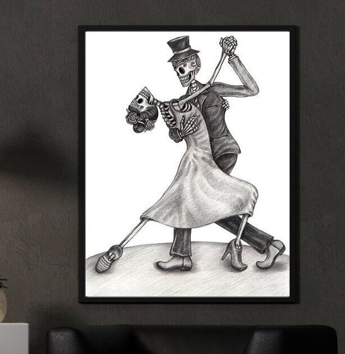 Dancing Skeletons Halloween Skeletons Halloween Skeletons - Etsy