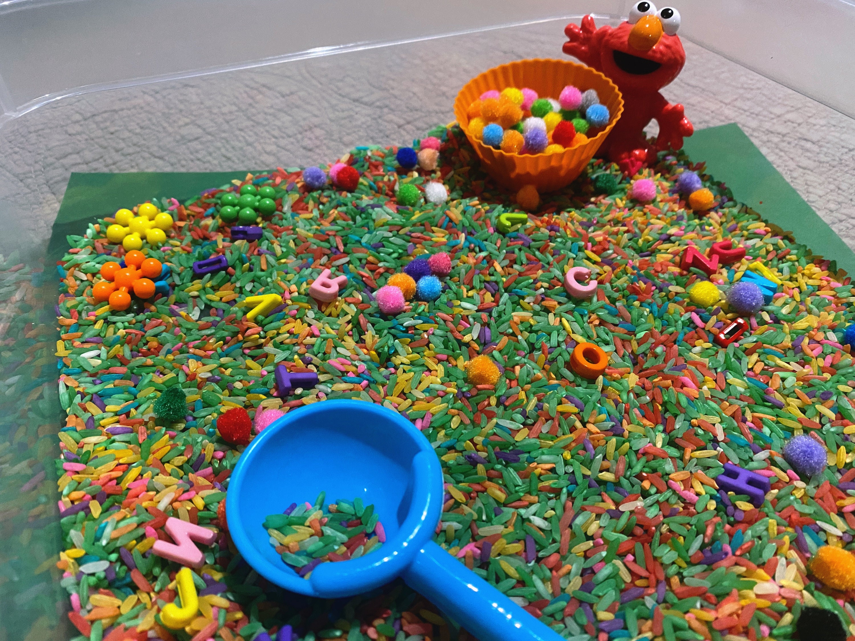 Sesame Street Sensory Bin/letters and Colors Sensory Bin Etsy