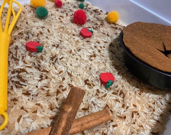 Apple pie sensory bin/ fall sensory bin