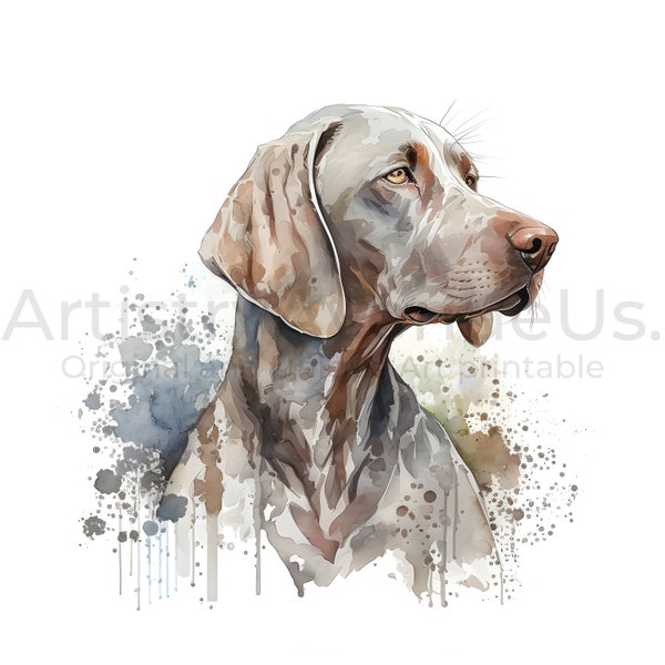 Weimaraner Clipart - 10 High Quality JPGs | Digital Planners | Cute Animal Clipart | Digital Download | Commercial Use Included