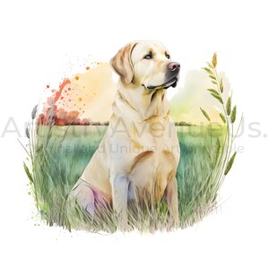Floral Golden Labradors Clipart - 10 High Quality JPGs | Digital Planners | Junk Journals | Cute Animal | Digital Download | Commercial Use