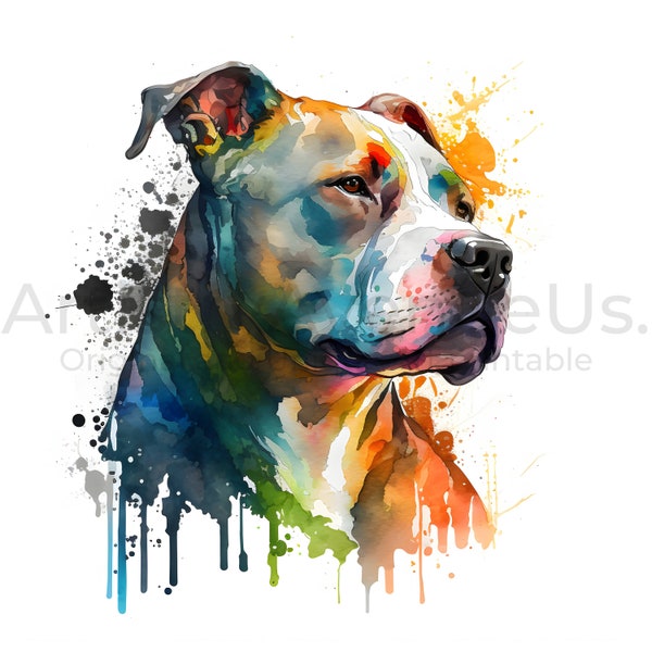 Pitbull Clipart - 10 High Quality JPGs | Digital Planners | Cute Animal Clipart | Digital Download | Commercial Use Included