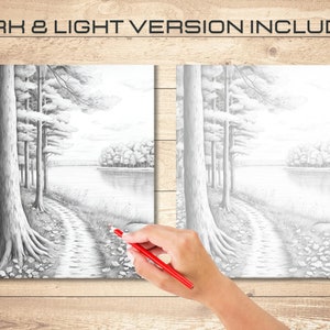 Autumn Landscape Coloring Book | Colouring Pages Adults and Kids ...