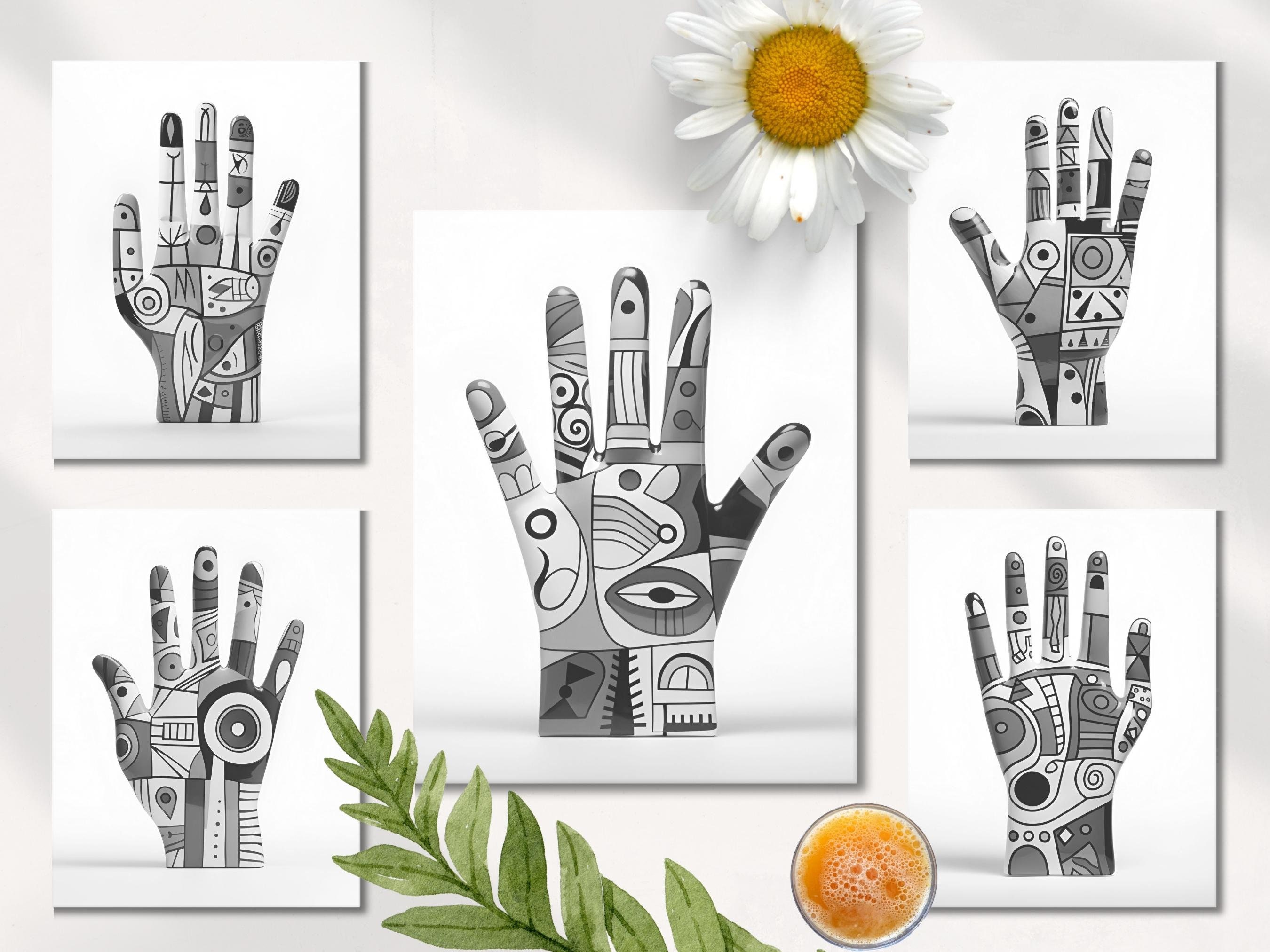 Open Hands Coloring Book: 35 Grayscale Fantasy Pages (printable PDF) - Etsy