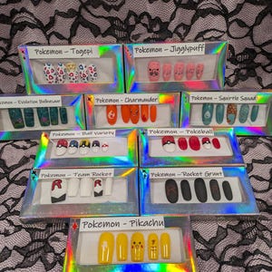 Anime/Game Nails - Pocket Monsters
