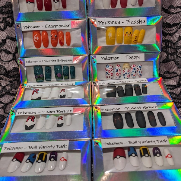 Anime/Game Nails - Pocket Monsters