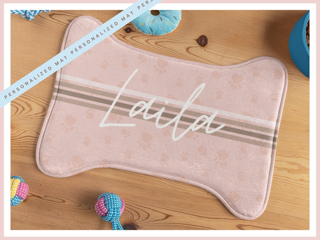 Personalized Dog Mats Using Pet Photo Name Personalized Dog Etsy