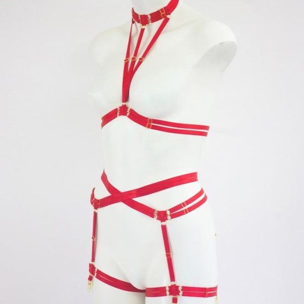 Harness for women full body,Handmade lingerie,