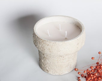 Hand-made Soy Candle Pedestal | Concrete Pedestal