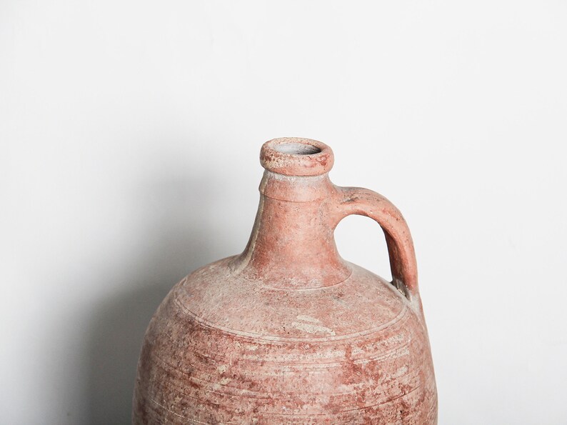 Vase antique fait main Vase en argile Wabi Sabi Amphore vintage turque Poterie vintage image 4
