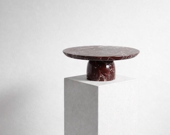 Piedistallo in marmo Rosso Levanto – Colonna in pietra color bordeaux intenso per opere d'arte o decorazioni