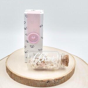 Bottiglia con messaggio personalizzato, richiesta di testimone originale, annuncio di gravidanza, richiesta di madrina o padrino, nascita del bambino, matrimonio, regalo per madrina