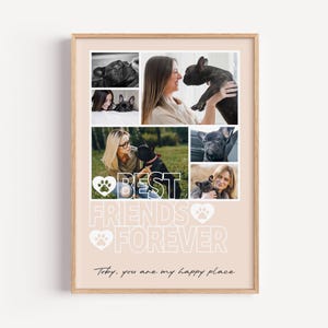Collage di foto di cani, souvenir di gatti, animali domestici, souvenir di cani, arte murale, cornice per foto, cane personalizzato, poster di cani.