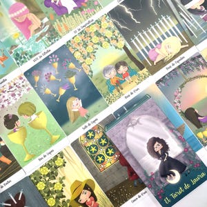 Unabhängiges Tarotdeck, einzigartiges Tarotdeck, Kartendeck, originales 78-Kartendeck basierend auf Rider Waite, Tarotillustrationen.