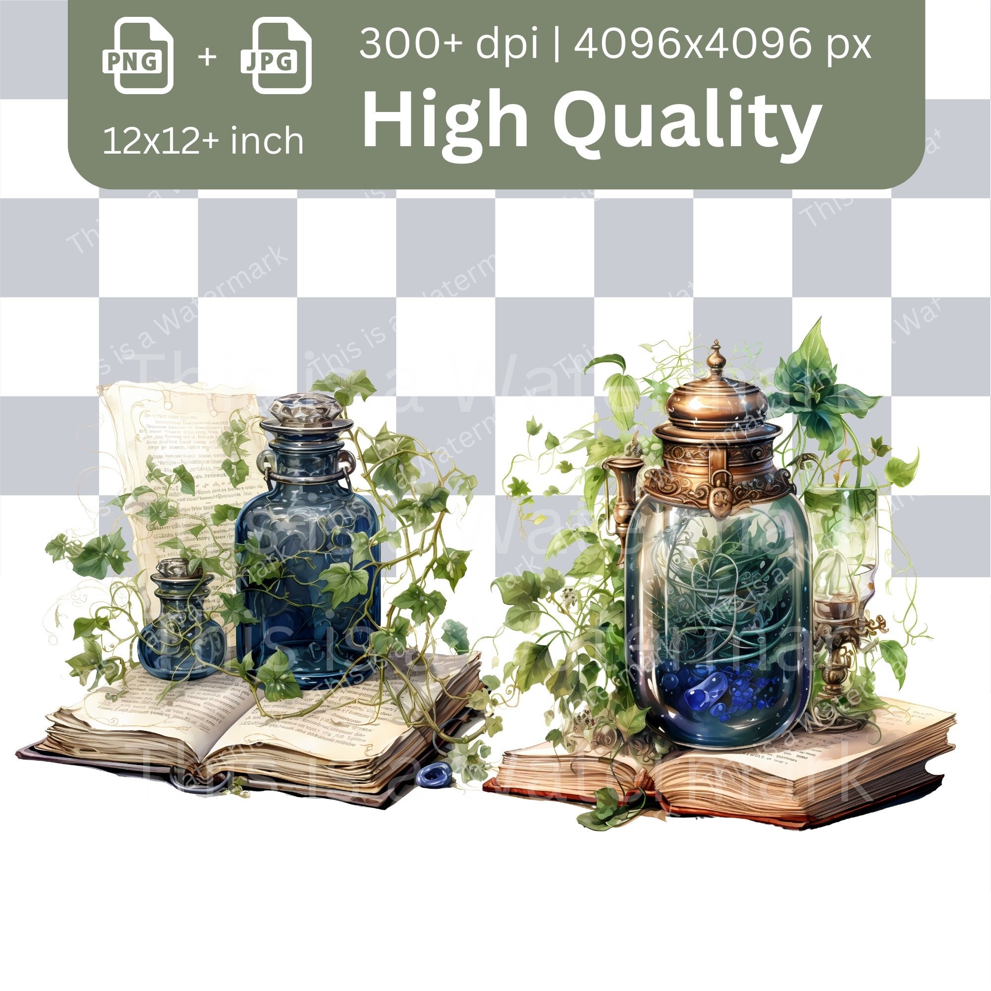 Magic Book and Potion 77 PNG Clip Art Bundle Magic Fantasy - Etsy
