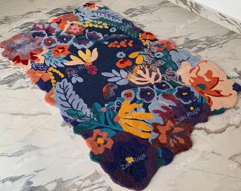 Hand-Tufted Multicolor Floral Design Rugs for Bedroom, living room, Soft, Stylish & Durable Area Rug | Perfect for Living Room, Home Decor.