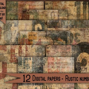 Vintage ambachtelijk papierpakket Digitale download Mixed Media Supply junk journal kit Scrapbooking Ephemera collage rustiek DIY Art Card Making cadeau