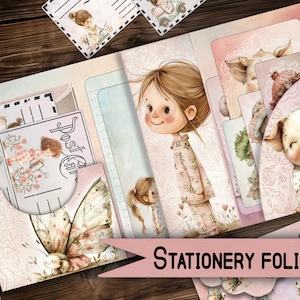 Titular do cartão fólio vintage digital imprimível vintage junkjournal papelaria papel presente digital lixo diário boneca fólio bolso scrapbook