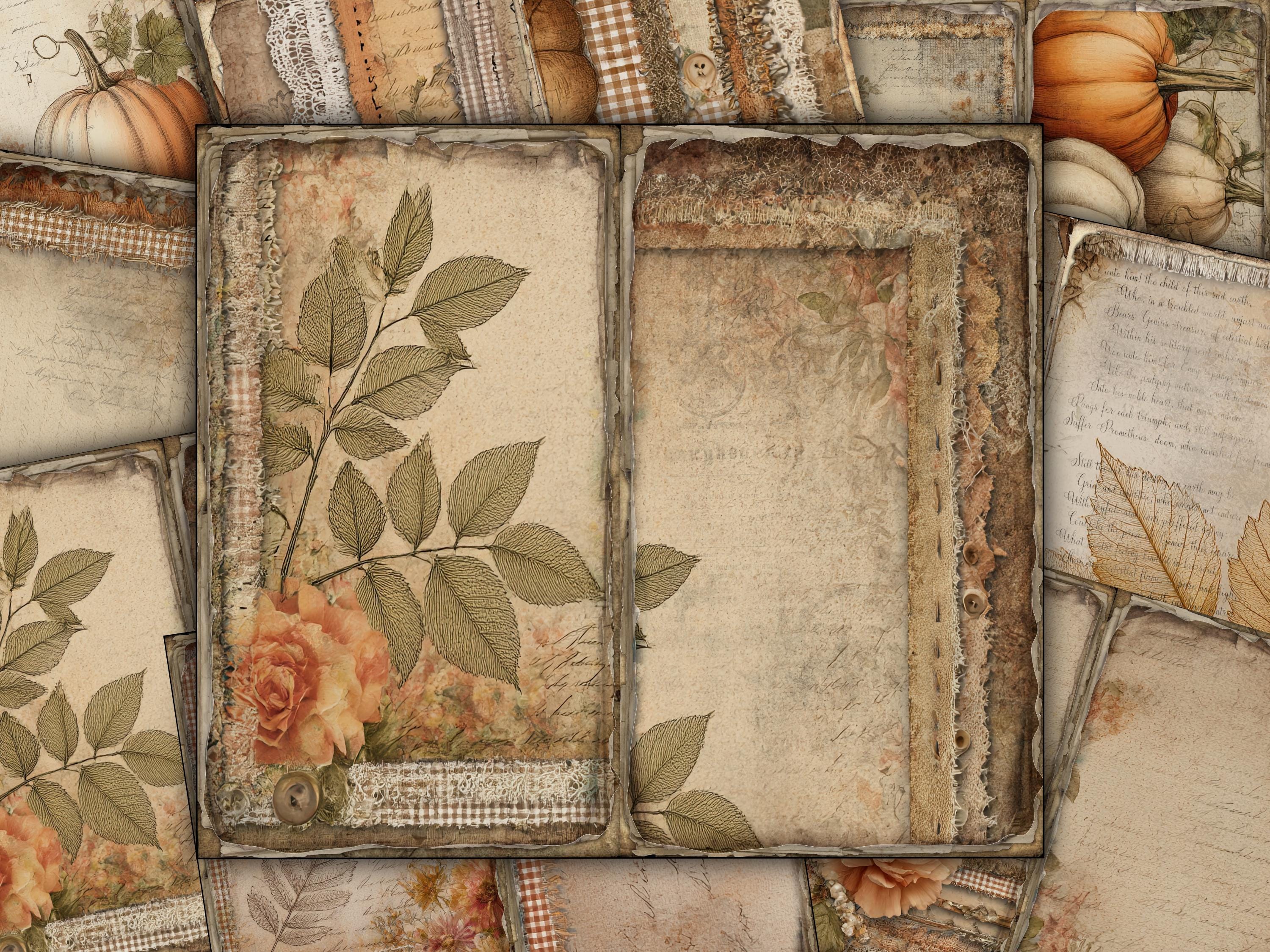 Cozy Fall Junk Journal Kit Printable Vintage Forest Ephemera Paper Pack ...