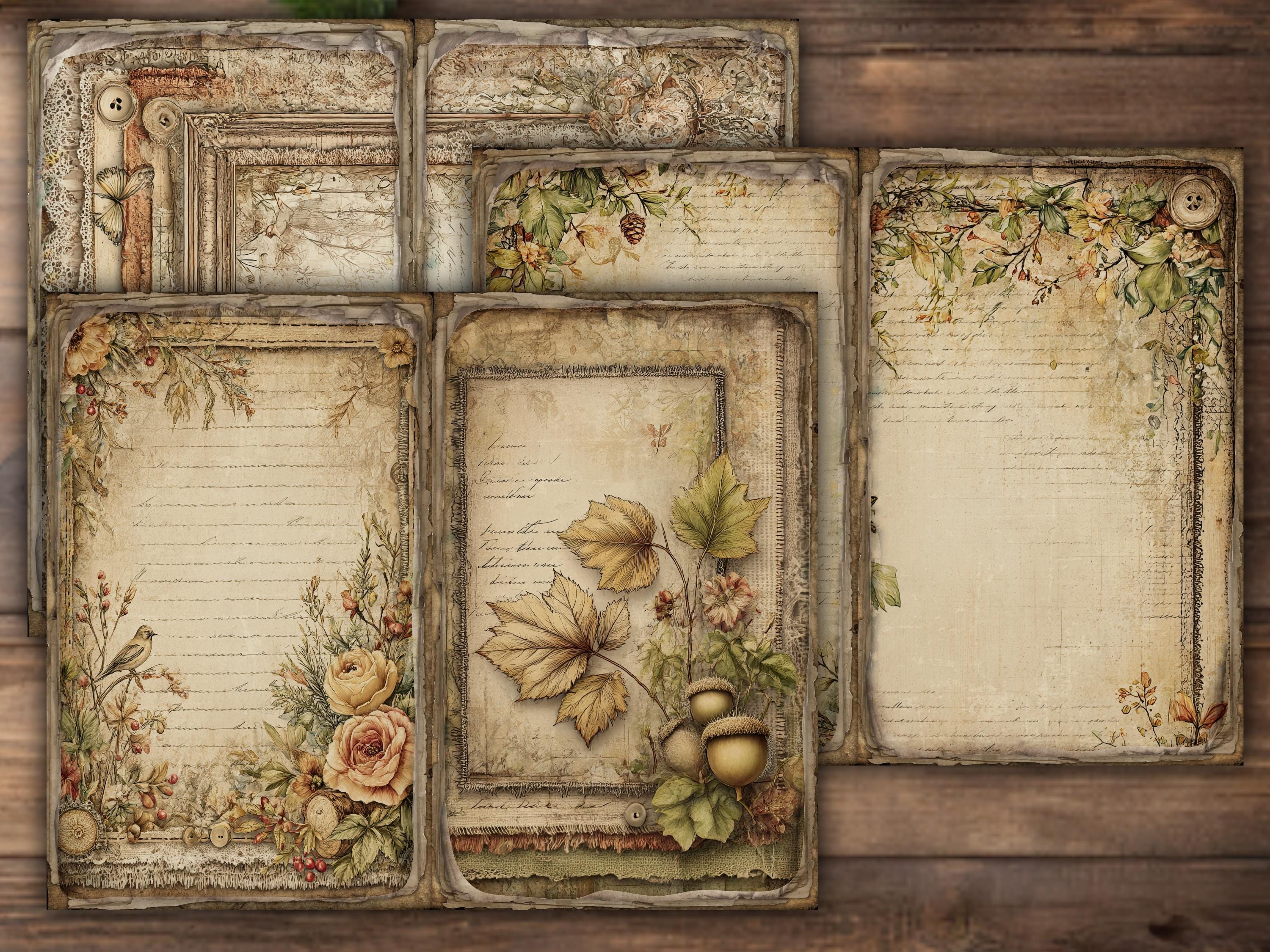 Woodland Junk Journal Kit Printable Vintage Forest Ephemera Paper Pack ...