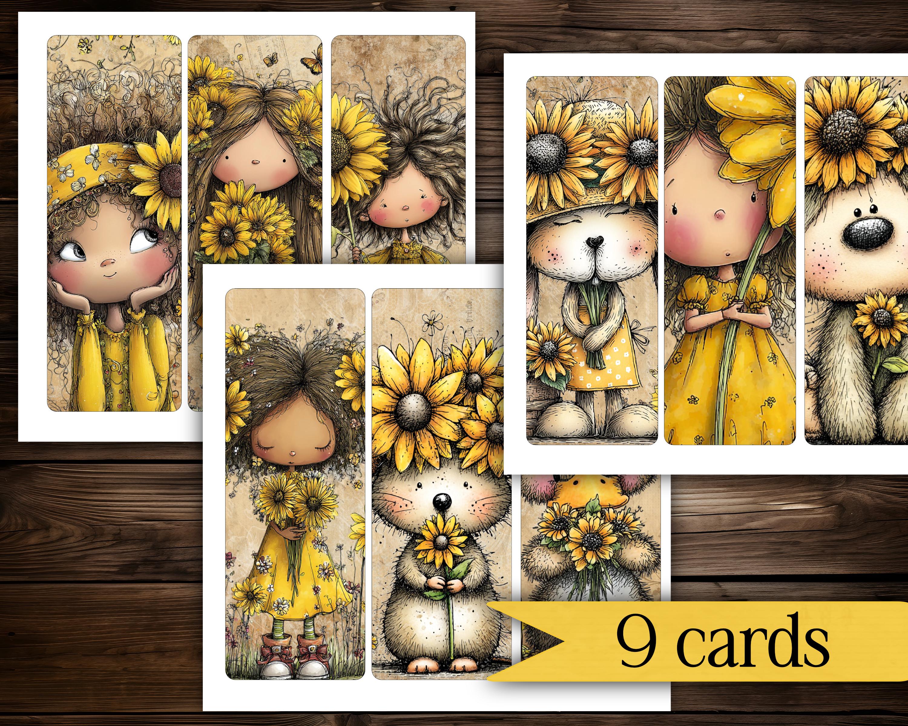 Sunflower Junk Journal Kit Printable | Spring Folio Kit | Yellow Floral ...
