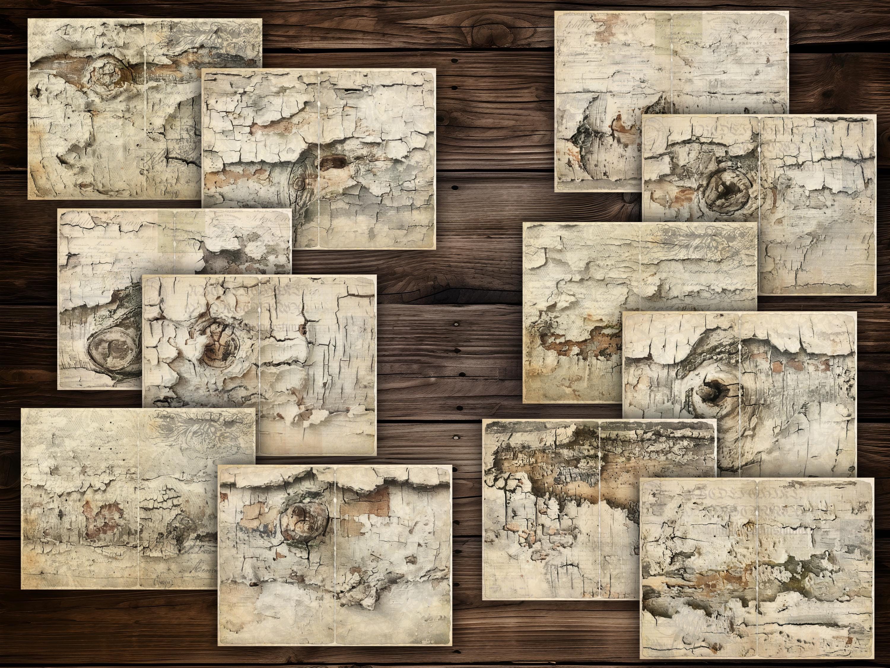 Distressed Junk Journal Pages Vintage Kit Printable Ephemera Pack ...