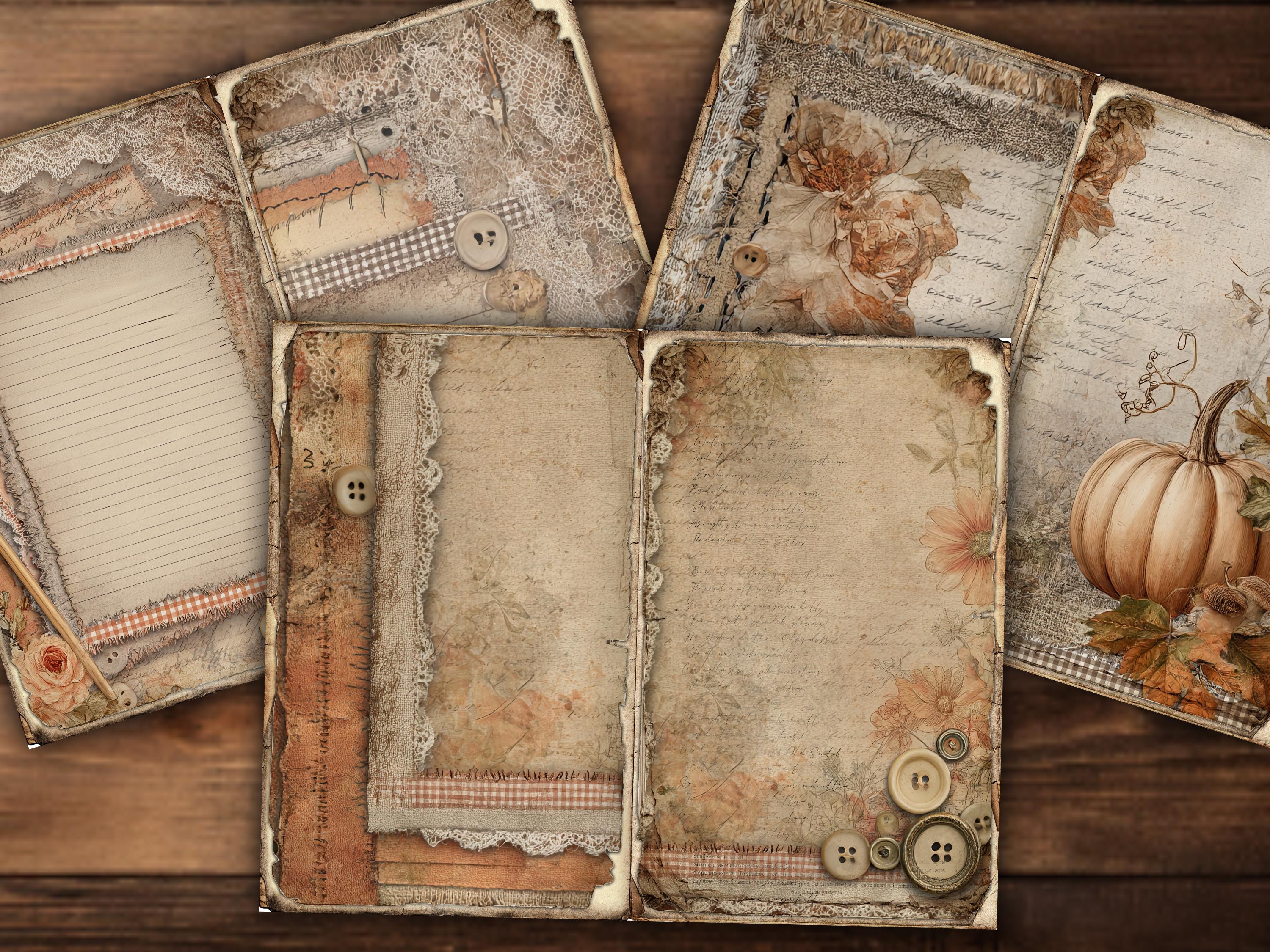 Cozy Fall Junk Journal Kit Printable Vintage Forest Ephemera Paper Pack ...
