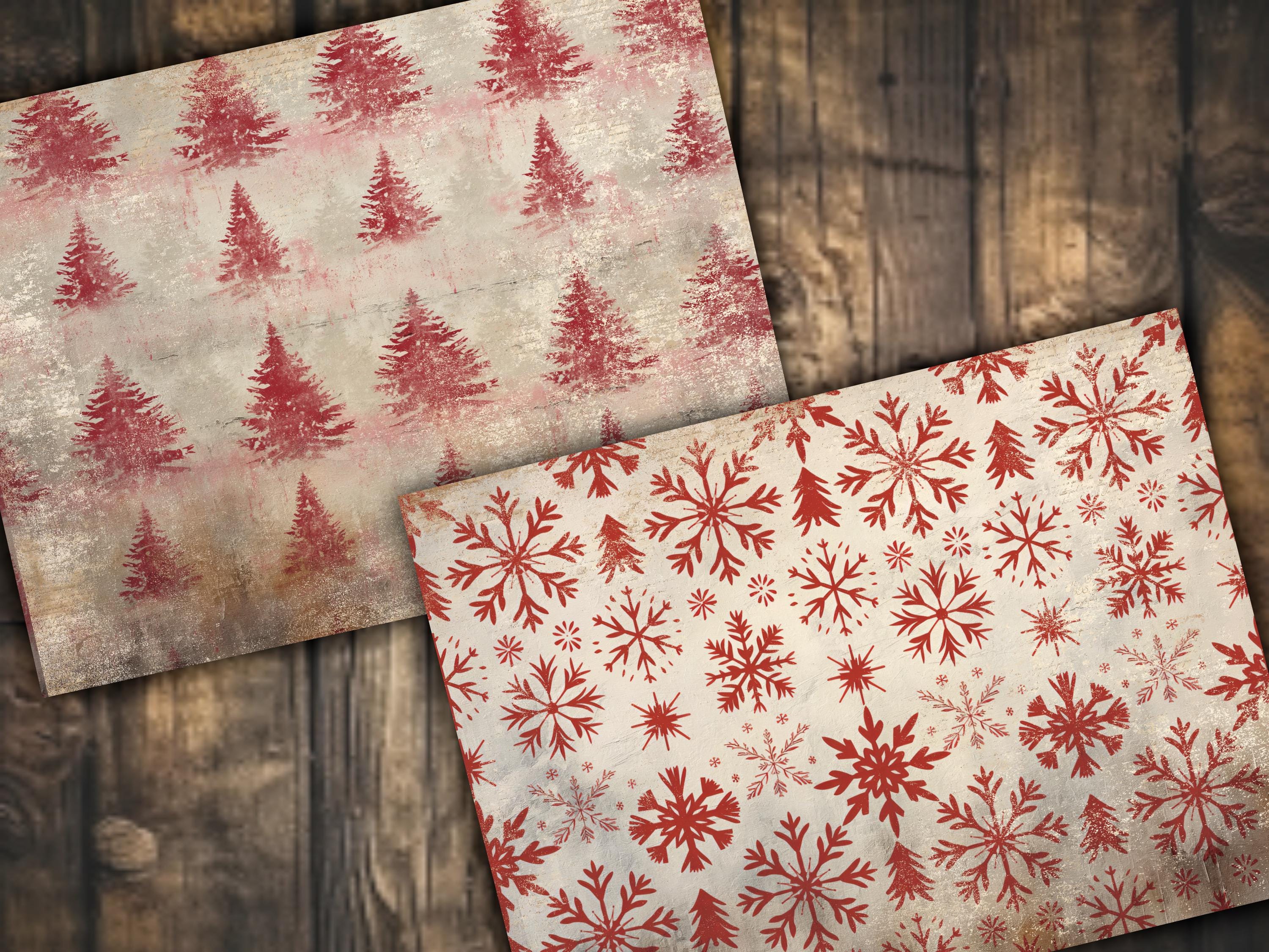 Christmas Junk Journal Digital Paper Scrapbook Kit Collage Sheet ...
