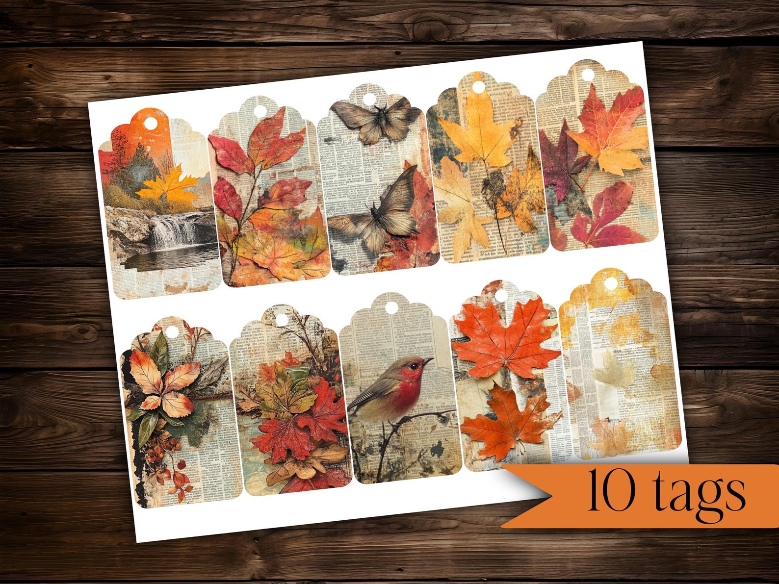 Fall Junk Journal Kit | Autumn Stationery Folio Printable | Vintage ...