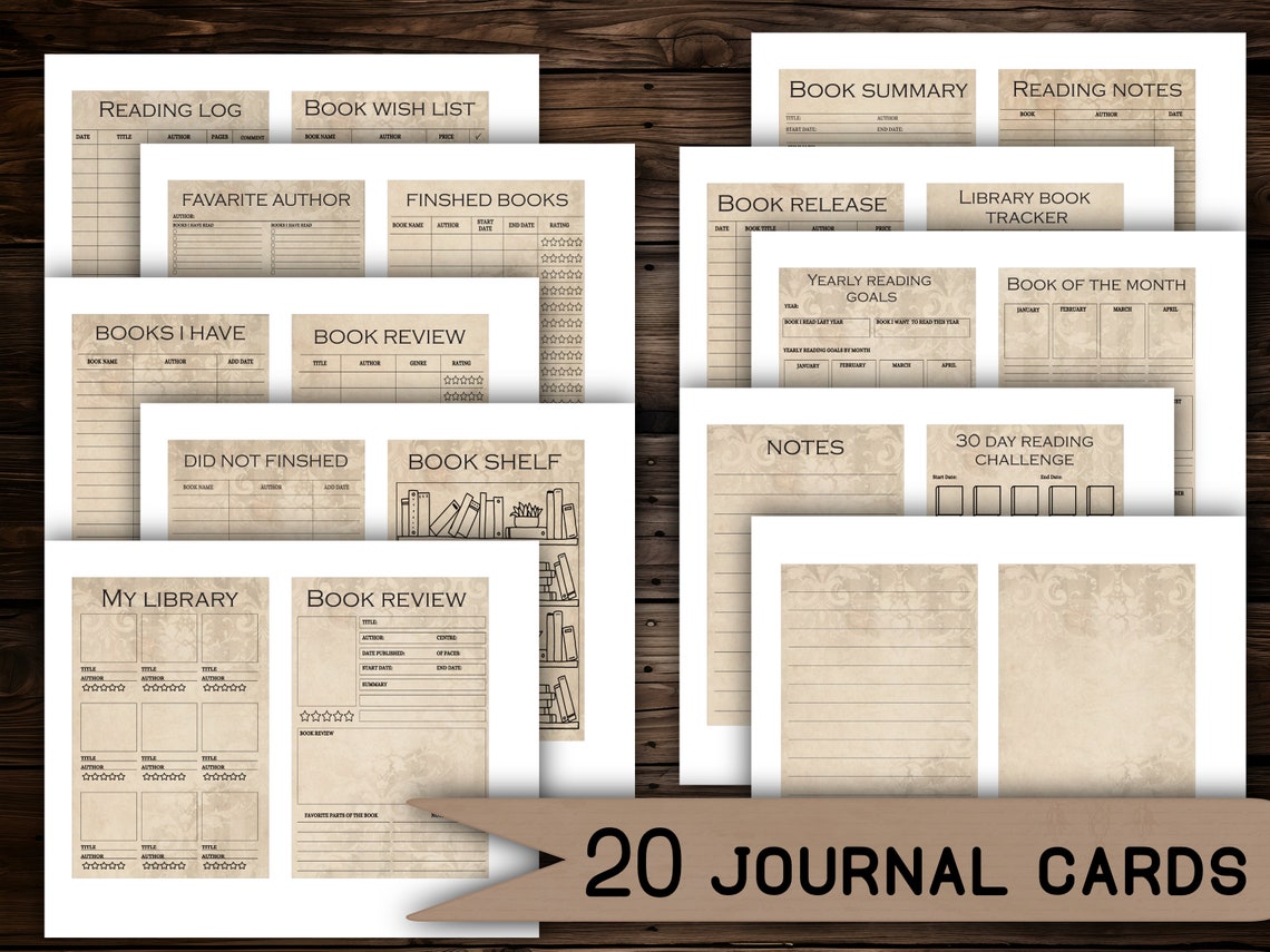 Reading Journal Folder Digital Reading Journal Printable Reading Tracker Journal Junk Journal ...
