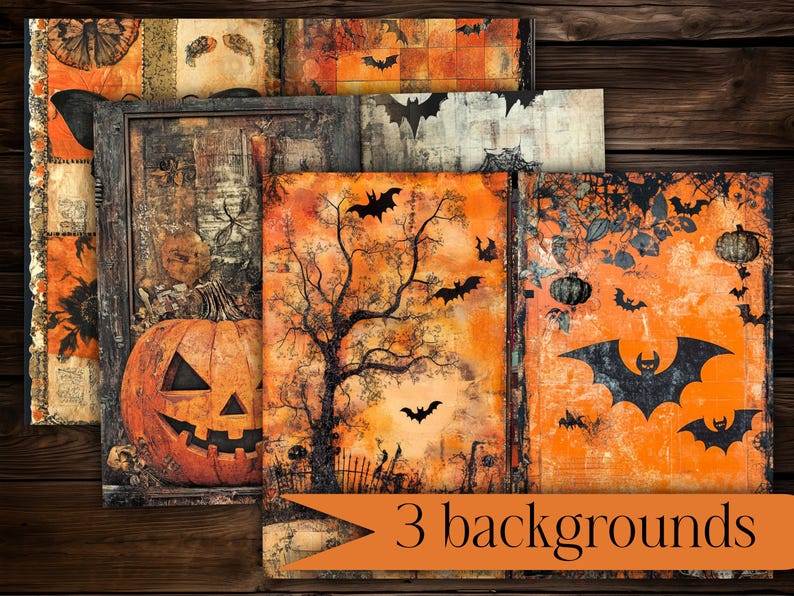 Halloween Junk Journal Kit | Spooky Stationery Folio Printable | Gothic ...