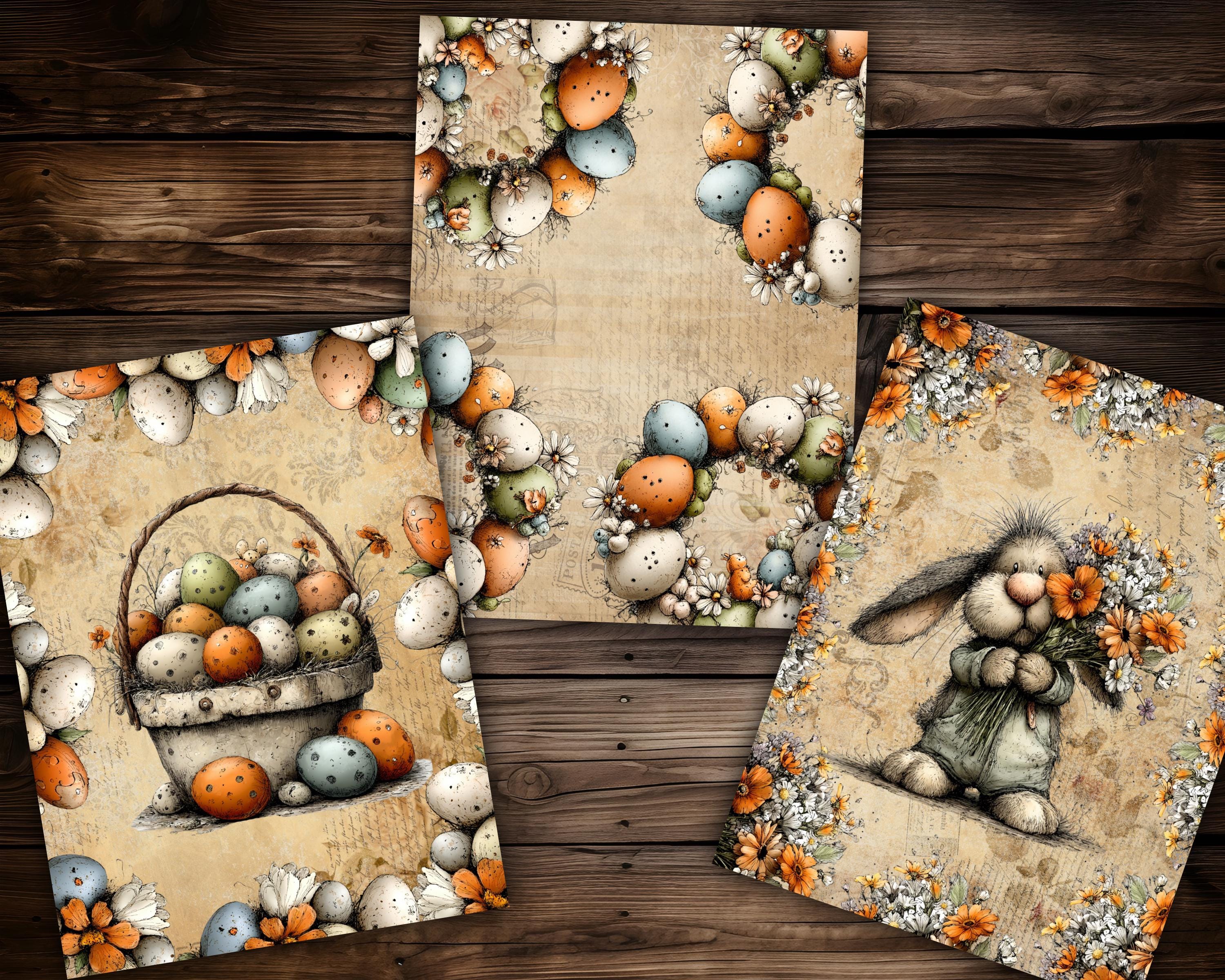 Cute Easter Digital Paper | Easter Animals Scrapbook Paper | Spring ...