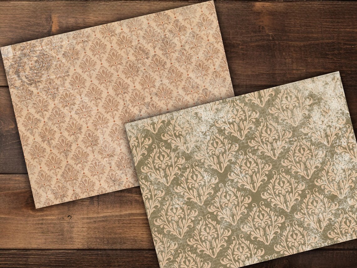 Vintage Craft Paper Pack Digital Download Mixed Media Supply Junk ...