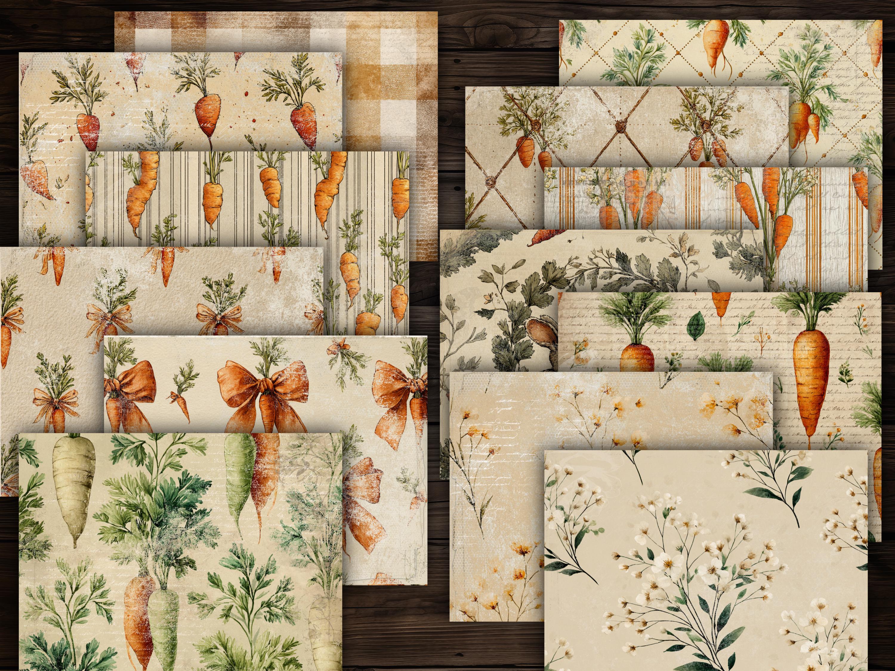 Easter Digital Paper Mega Kit Printable Scrapbook Vintage Bunny Floral ...
