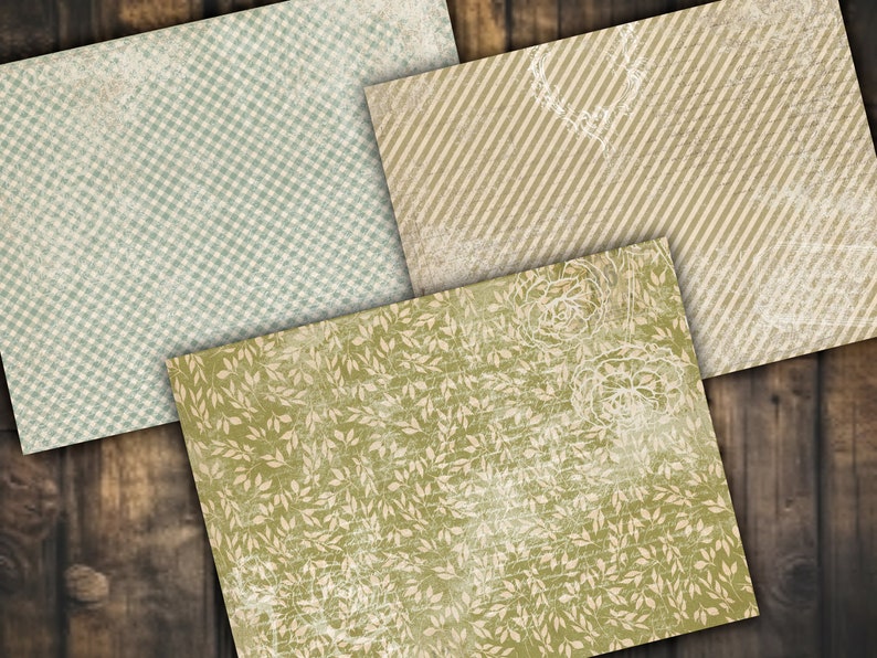Boho Digital Paper Pack Shabby Chik Junk Journal Scrapbook Kit Collage ...