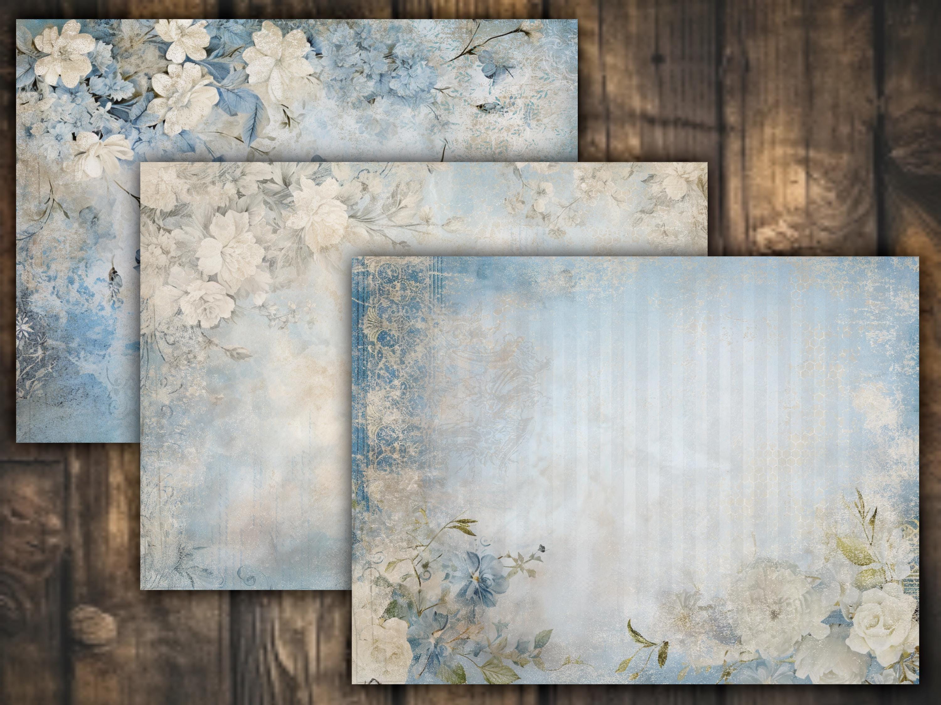 Digital Paper Pack Shabby Chik Junk Journal Scrapbook Kit Collage Sheet ...