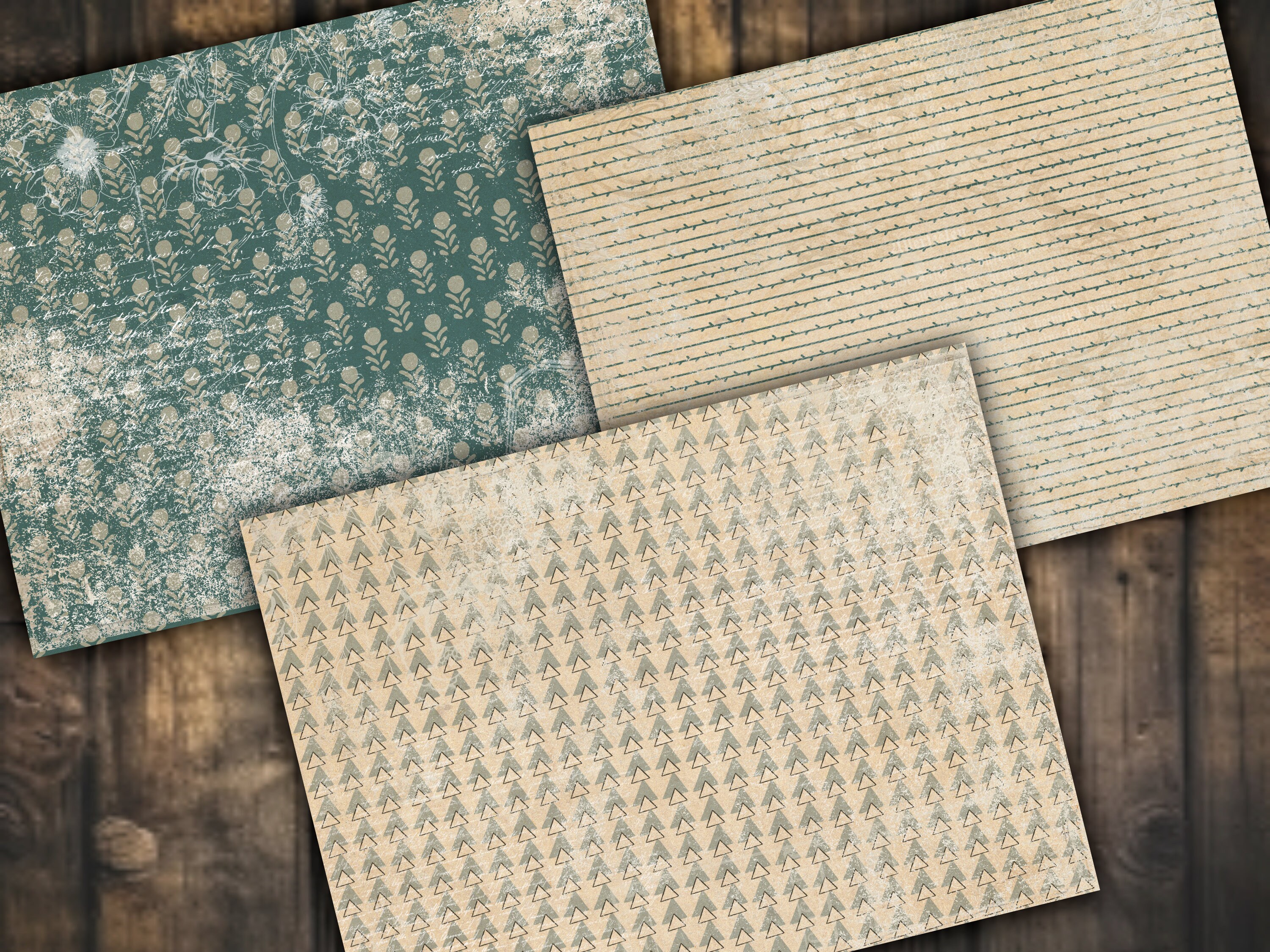 Digital Paper Pack Shabby Chik Junk Journal Scrapbook Kit Collage Sheet ...