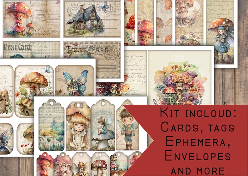 Ephemera Junk Journal Fairy Printable Vintage Art Junk Journal Digital ...